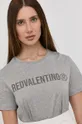 γκρί Βαμβακερό μπλουζάκι Red Valentino