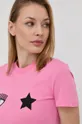 fioletowy Chiara Ferragni T-shirt bawełniany