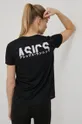 czarny Asics t-shirt do biegania Katakana Damski
