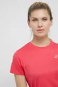 różowy Asics t-shirt do biegania
