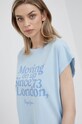 Pepe Jeans t-shirt bawełniany ROSIE niebieski PL505181.516