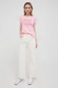 Βαμβακερό μπλουζάκι Pepe Jeans Rosie ροζ