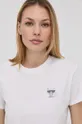 biały Karl Lagerfeld T-shirt bawełniany 216W1730.51