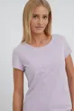 fioletowy 4F t-shirt bawełniany Damski