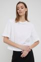 bela Sisley bombažna majica Ženski