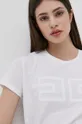 λευκό Elisabetta Franchi - Βαμβακερό μπλουζάκι