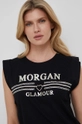 czarny Morgan t-shirt