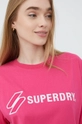 fialová Bavlnené tričko Superdry