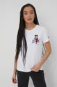 bela Bombažna kratka majica Superdry Ženski