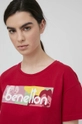 czerwony United Colors of Benetton t-shirt bawełniany