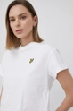 λευκό Βαμβακερό μπλουζάκι Lyle & Scott