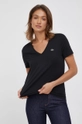 czarny Lacoste t-shirt bawełniany TF8392 Damski