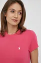 różowy Polo Ralph Lauren t-shirt bawełniany 211847073020