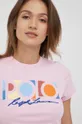 różowy Polo Ralph Lauren t-shirt bawełniany 211856637005