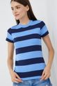 niebieski Polo Ralph Lauren t-shirt bawełniany 211863424001 Damski
