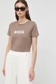Памучна тениска BOSS 50468356 кафяв AA00