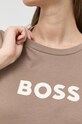Памучна тениска BOSS кафяв 50468356