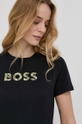 чёрный Хлопковая футболка Boss