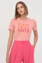 ροζ Βαμβακερό μπλουζάκι Boss