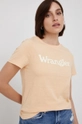 pomarańczowy Wrangler t-shirt bawełniany