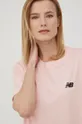 New Balance tricou din bumbac UT21503PIE roz