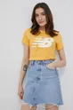 Μπλουζάκι New Balance κίτρινο