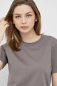 brązowy Calvin Klein t-shirt bawełniany