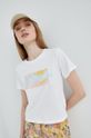 bílá Bavlněné tričko New Balance WT21555WT Dámský