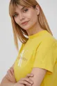 žltá Bavlnené tričko Calvin Klein Jeans