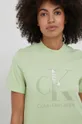 zelená Bavlnené tričko Calvin Klein Jeans
