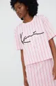 Karl Kani pamut póló rózsaszín