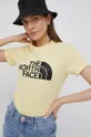 κίτρινο Βαμβακερό μπλουζάκι The North Face