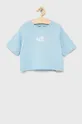 niebieski The North Face t-shirt bawełniany dziecięcy Dziewczęcy