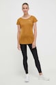 Salewa t-shirt sportowy Puez Melange Dry 00.0000026538 brązowy AW25