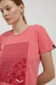 Salewa T-shirt sportowy Geometric różowy