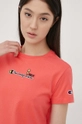 Champion t-shirt bawełniany CHAMPION X SMILEY 115936 Damski