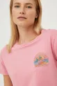 Bombažna kratka majica Billabong roza