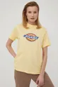 κίτρινο Βαμβακερό μπλουζάκι Dickies Γυναικεία
