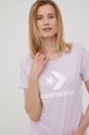 Converse t-shirt bawełniany fioletowy