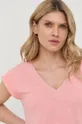 ružová Ľanové tričko Morgan