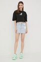 Kangol t-shirt bawełniany KLEW009 czarny SS22