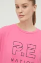 fioletowy P.E Nation t-shirt bawełniany