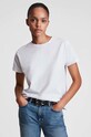 AllSaints bombažna majica Okrogel bela WM248W