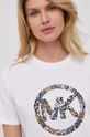 biały MICHAEL Michael Kors t-shirt bawełniany MB950PY97J