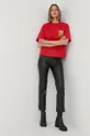 Βαμβακερό μπλουζάκι Karl Lagerfeld κόκκινο