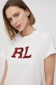 beżowy Polo Ralph Lauren t-shirt bawełniany 211846856001