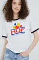 λευκό Βαμβακερό μπλουζάκι HUF
