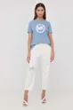 MICHAEL Michael Kors t-shirt bawełniany MB95MM497J fioletowy