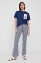 Marc O'Polo tricou din bumbac 204206751009 bleumarin SS22