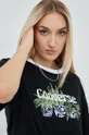 czarny Converse t-shirt bawełniany